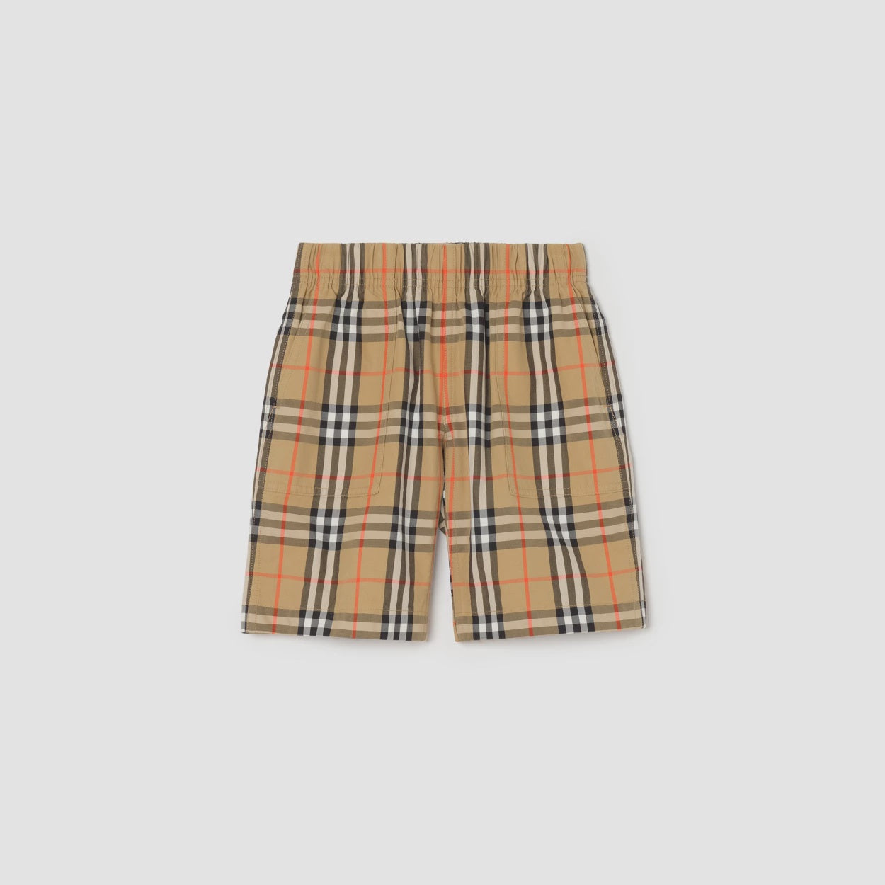 Check Cotton Cargo Shorts