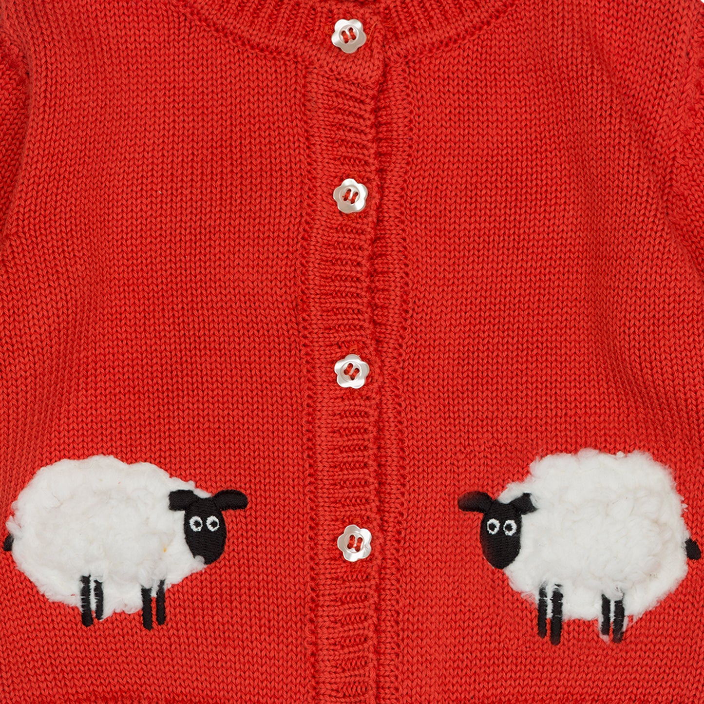 BABY GIRL CARDIGAN WITH 3D FLUFFY SHEEPS
