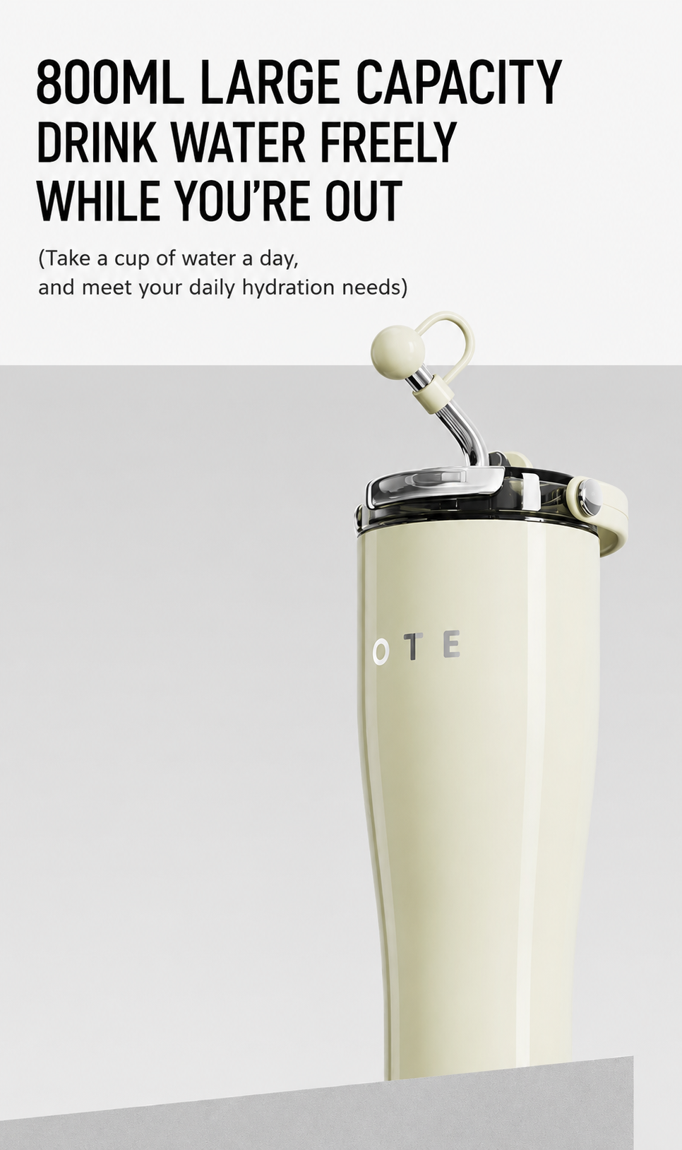 Ote Straw Cup with Handle 800ml