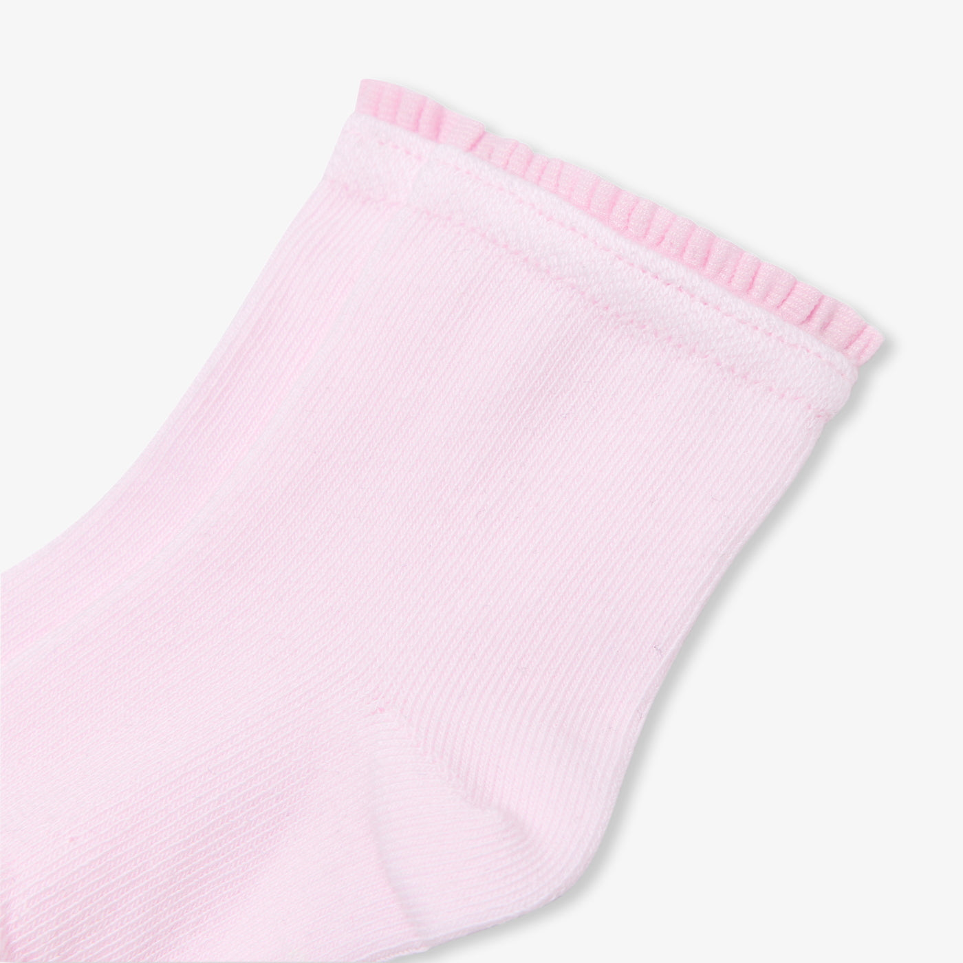 Baby girl ruffled socks - jacadi pale pink