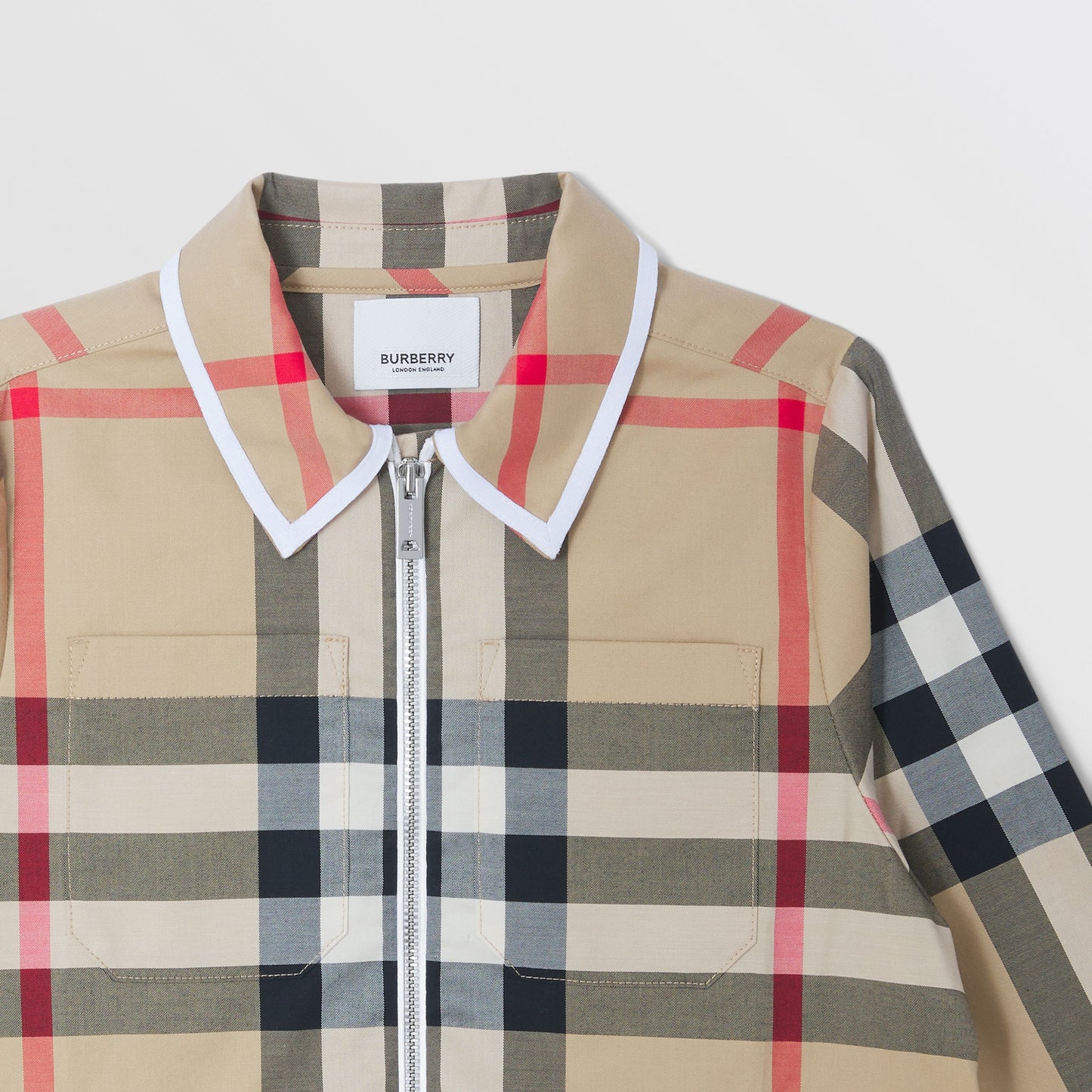 Burberry Check Stretch Cotton Shirt Dress