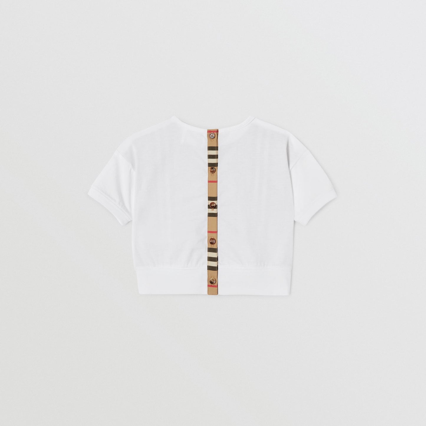 Burberry Icon Stripe Panel Cotton T-shirt
