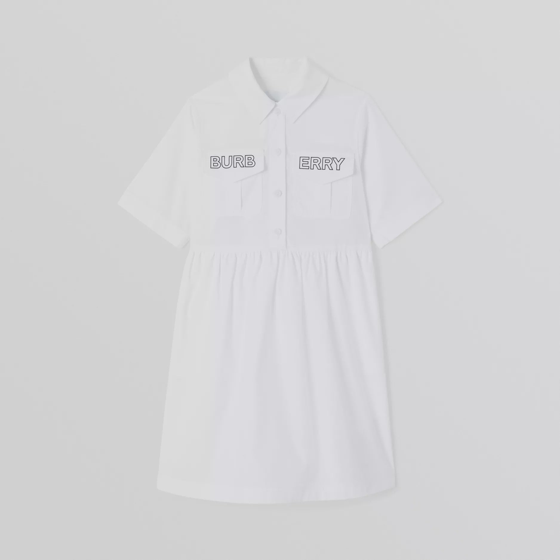 Burberry white fashion polo dress