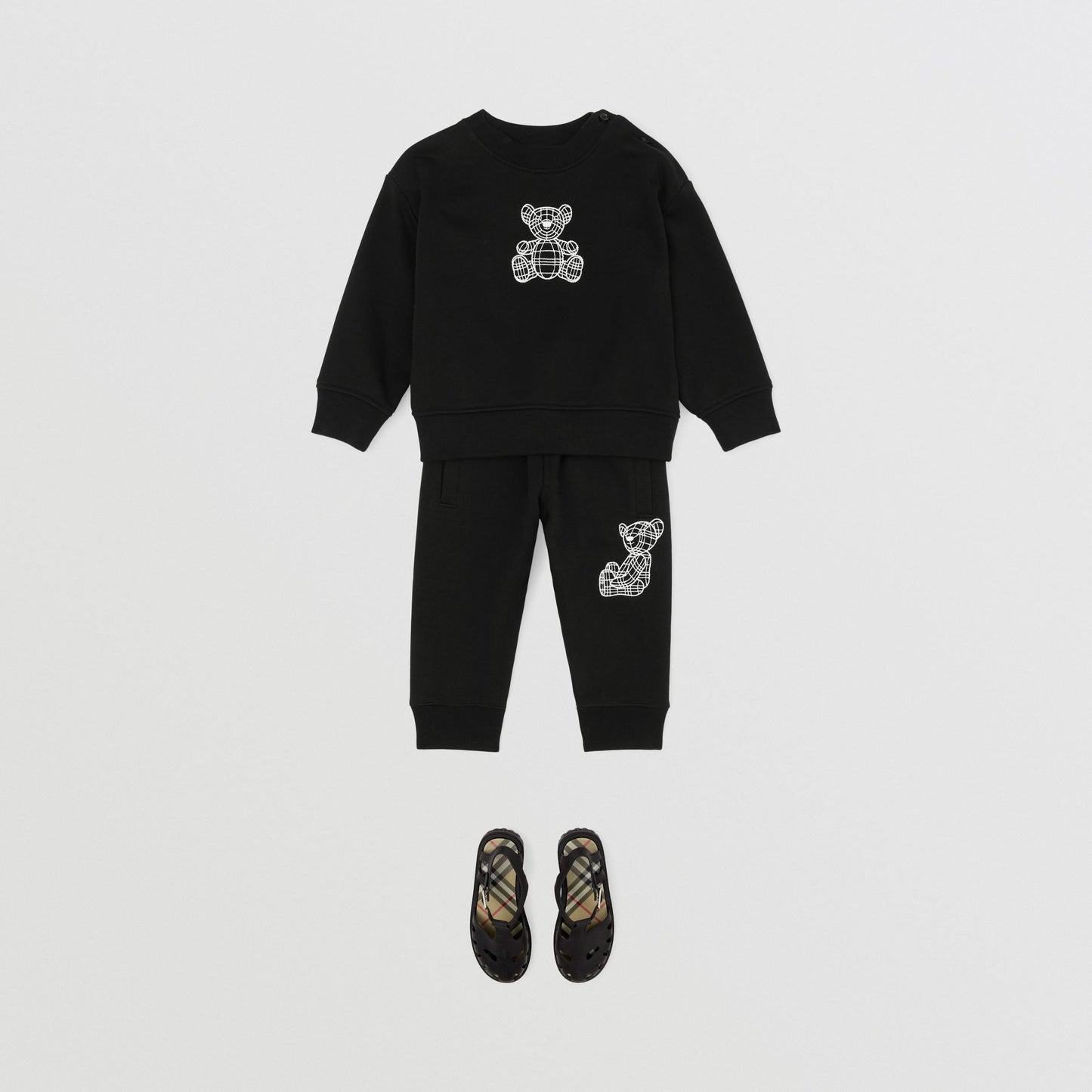 Burberry Baby Black Thomas Bear Joggers