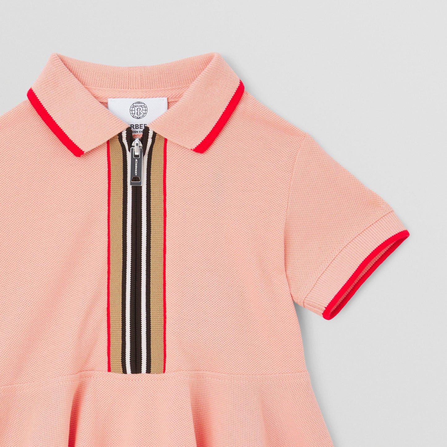 Burberry Baby Icon Stripe Piqué Polo Shirt Dress