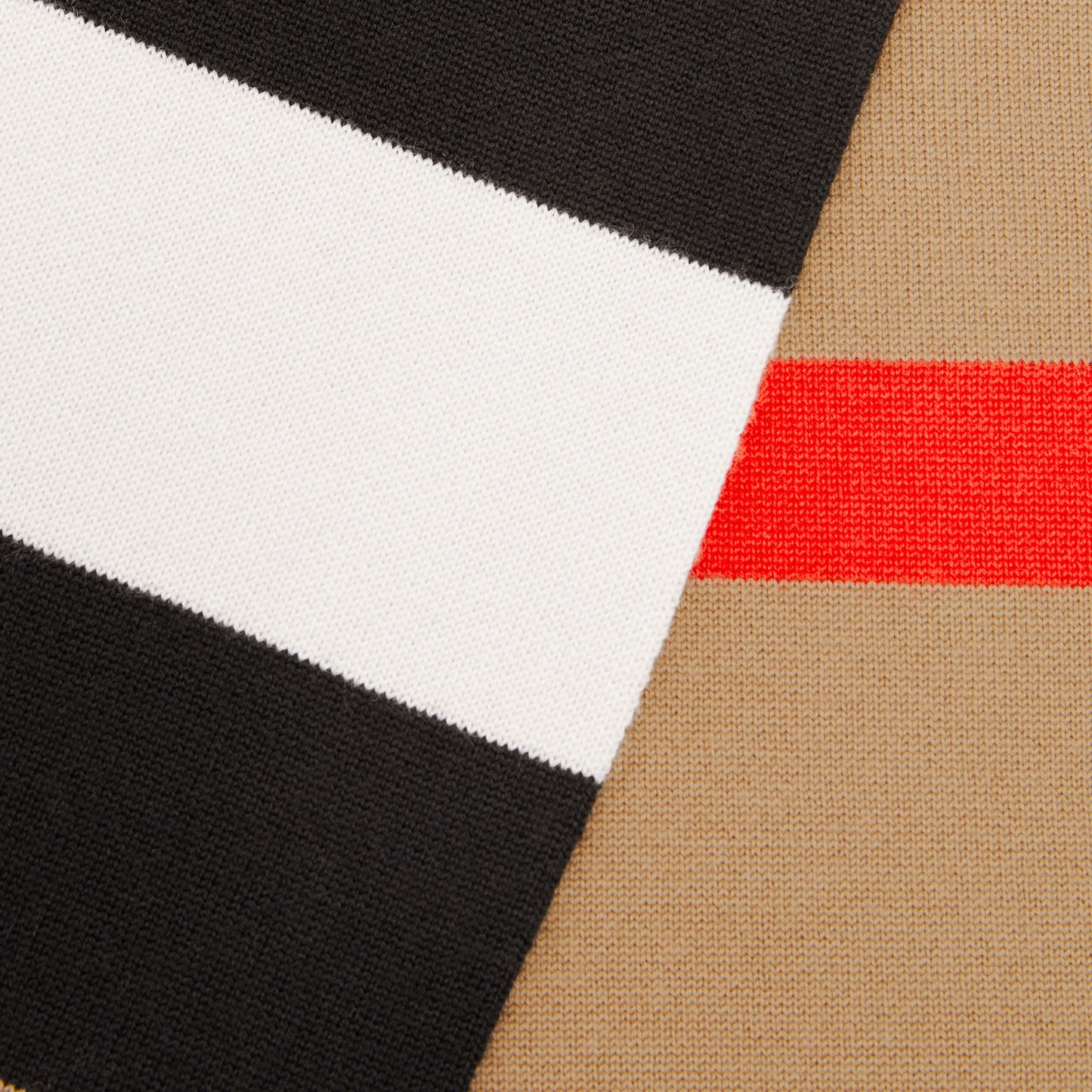 Burberry Icon Stripe 100% Wool Scarf