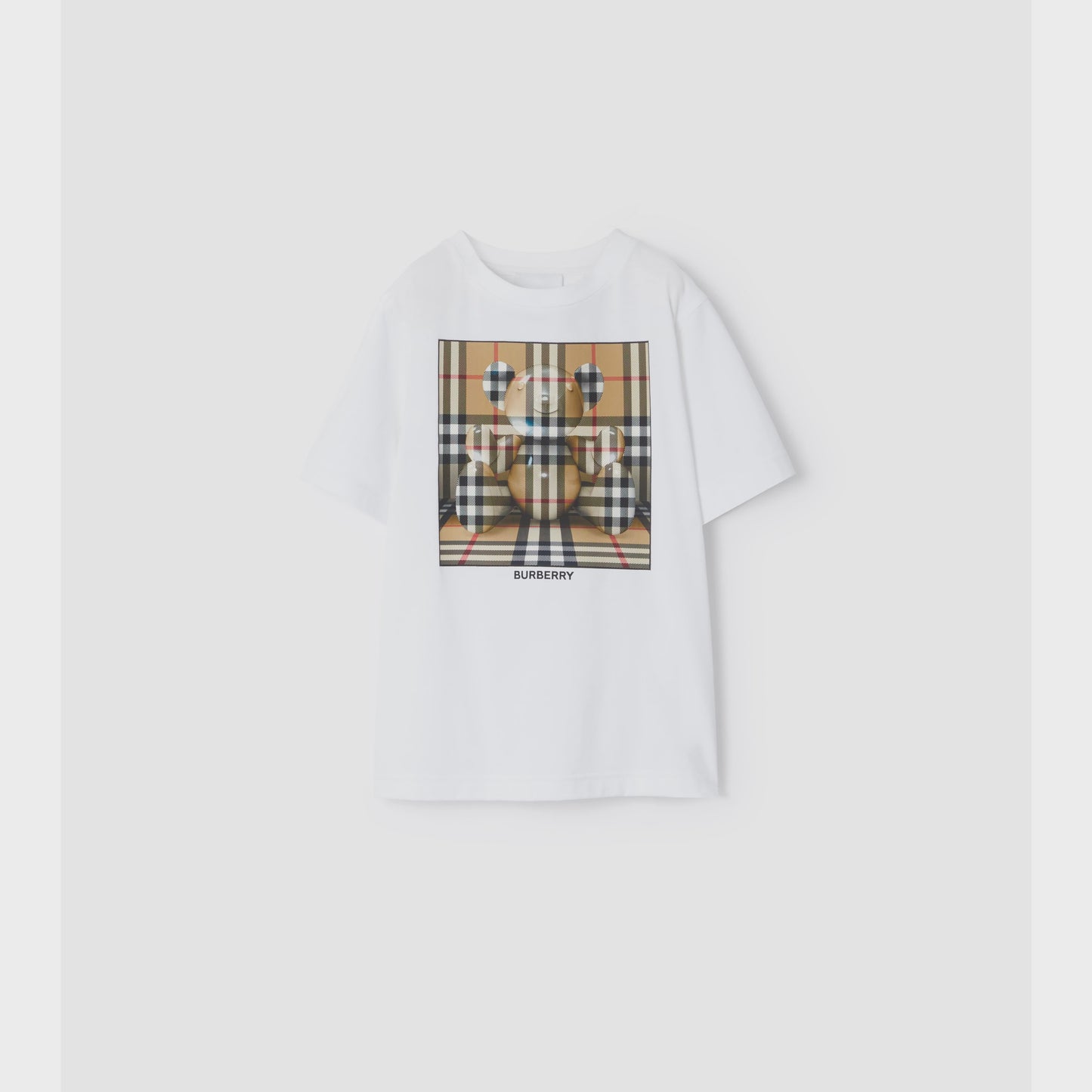 Check Thomas Bear Print Cotton T-shirt