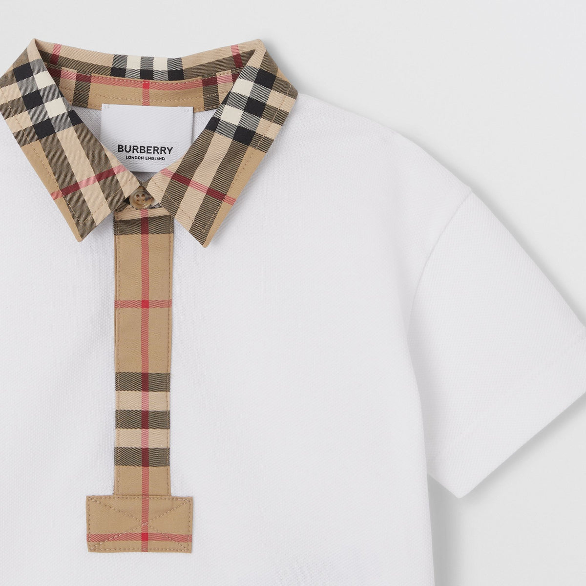 Burberry Baby Vintage Check Piqué Polo Shirt