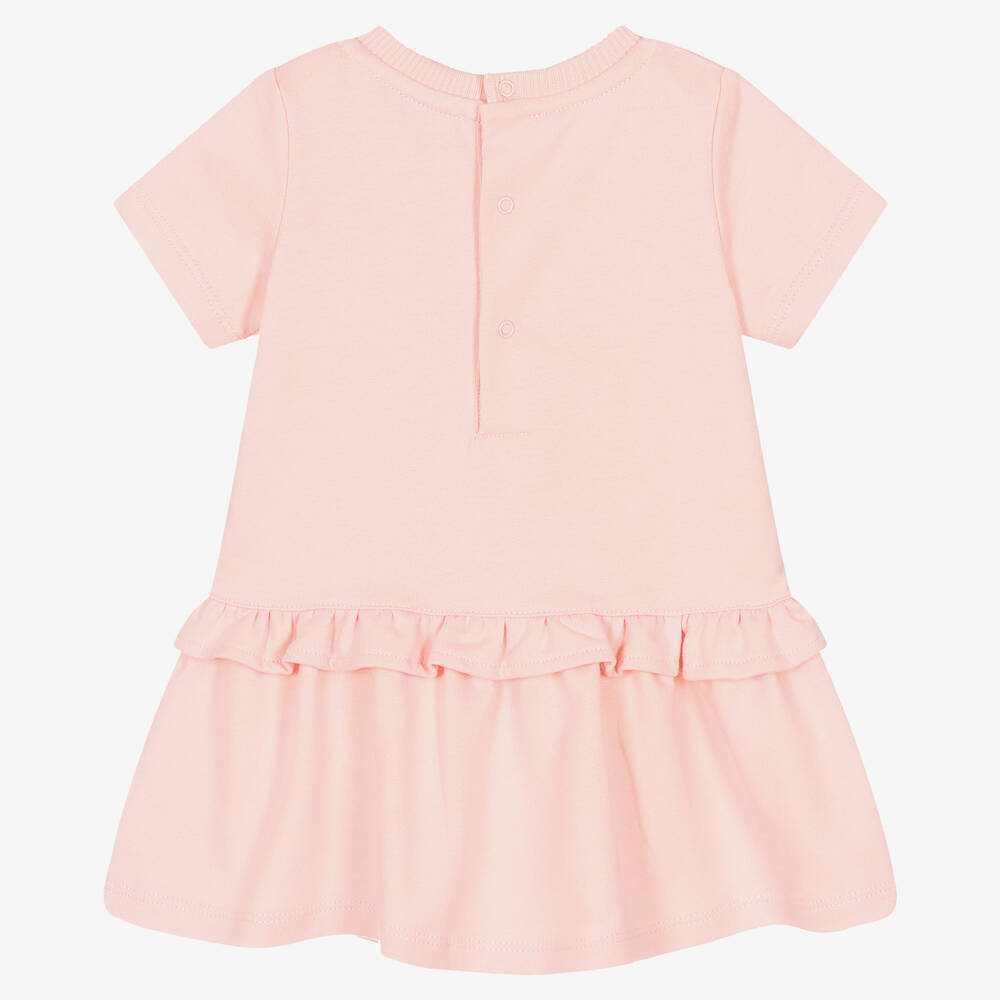 Moschino Baby Ruffle Fleece Teddy Bear Dress