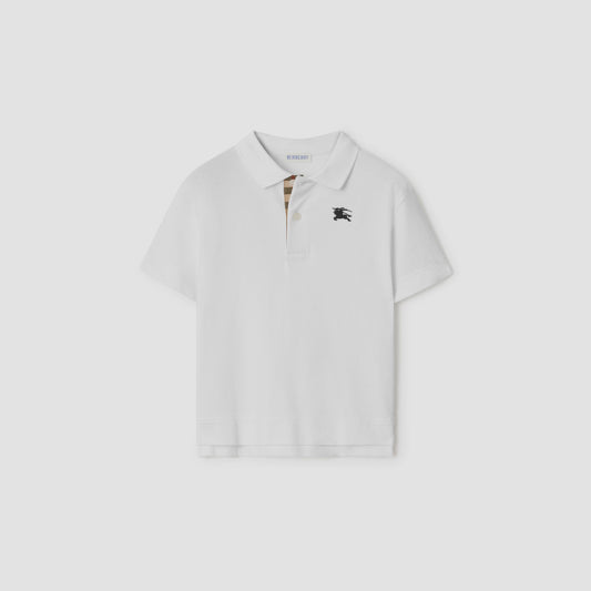 Cotton Piqué Polo Shirt/White