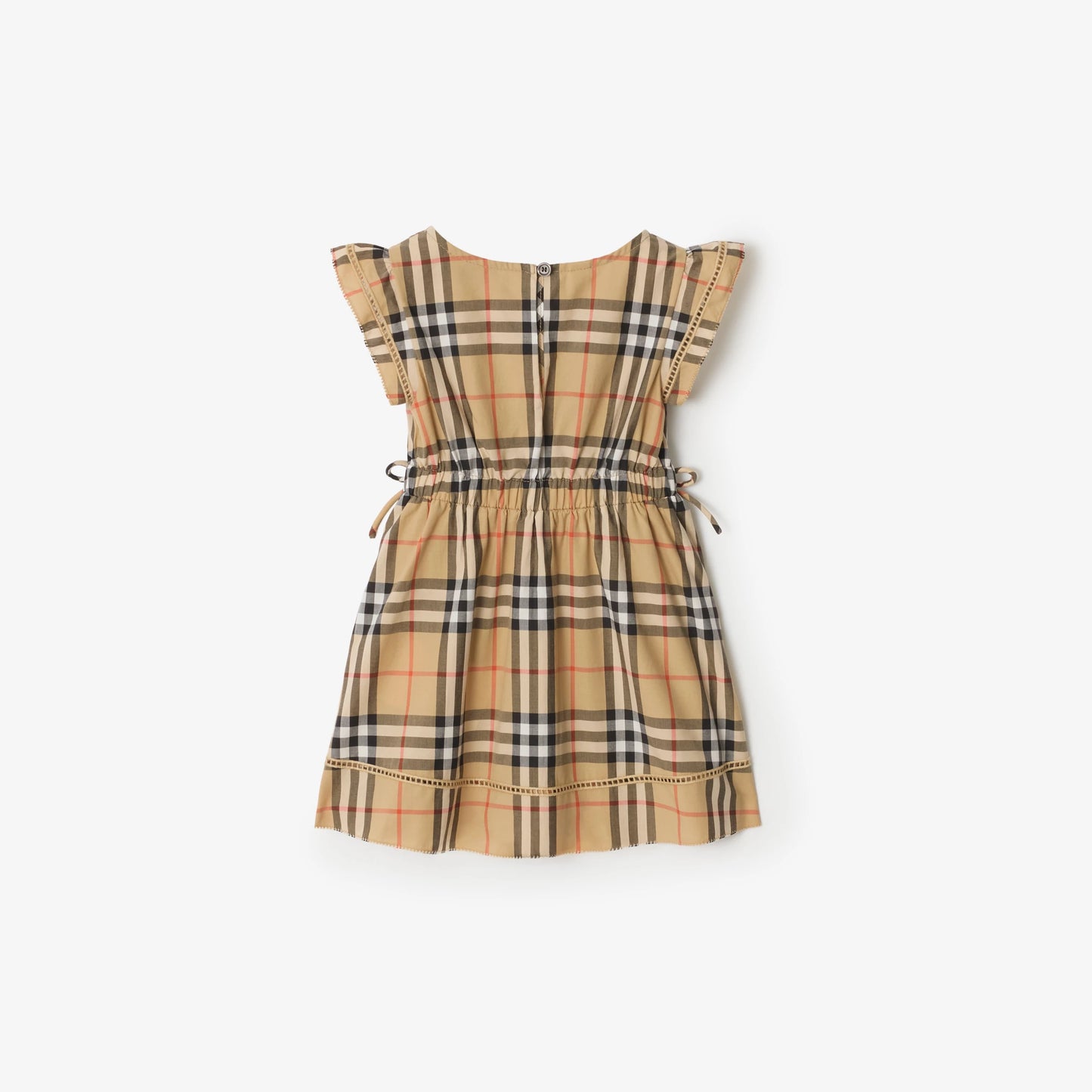 Check Cotton Dress/Sand beige