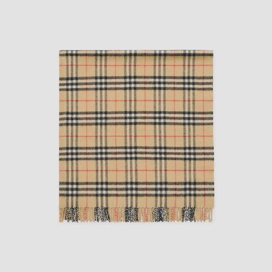 Check Wool Baby Blanket