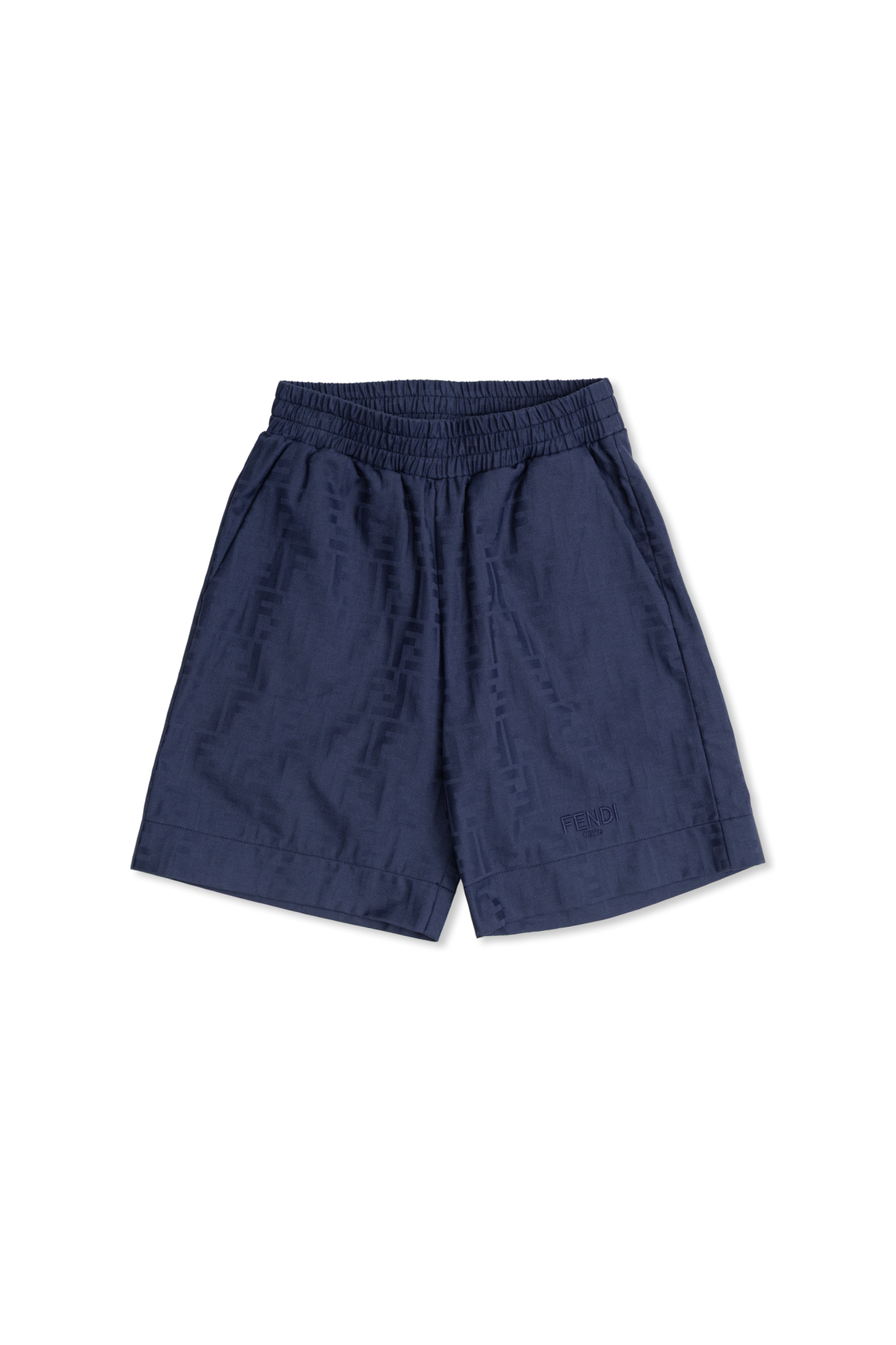 ALLOVER FF COTTON JACQUARD SHORTS
