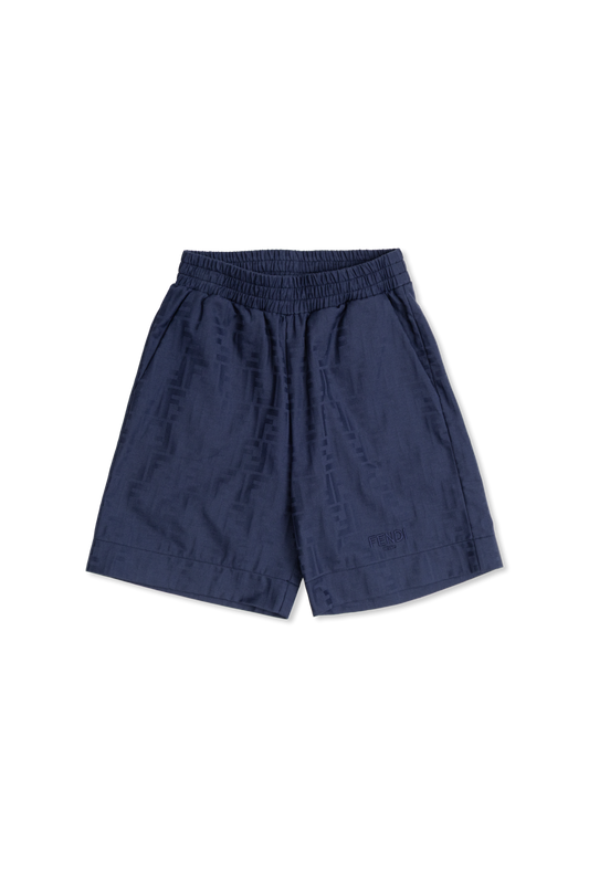 ALLOVER FF COTTON JACQUARD SHORTS