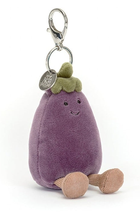 Vivacious Eggplant Bag Charm