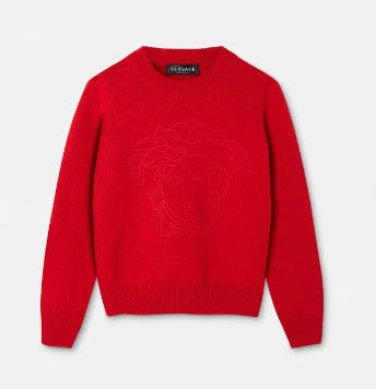 VERSACE KNIT SWEATER MEDUSA EMBRO