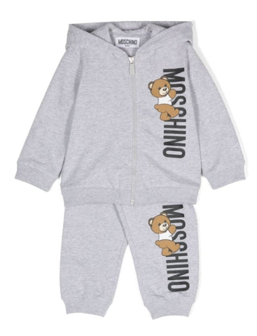 MOSCHINO TEXT PRINT HOODED TRACKSUIT