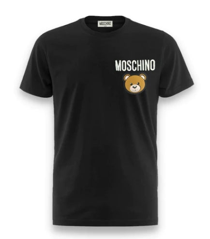 Moschino Black Tee with Bear Patch