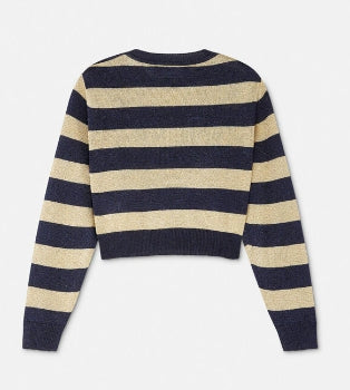 KNIT SWEATER STRIPED MARINE