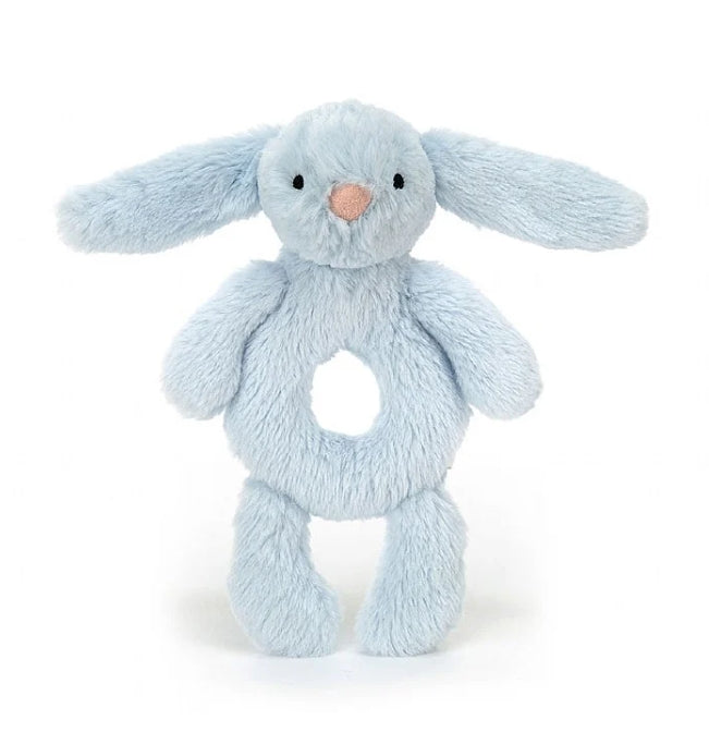 Bashful Blue Bunny Ring Rattle