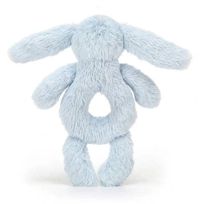 Bashful Blue Bunny Ring Rattle