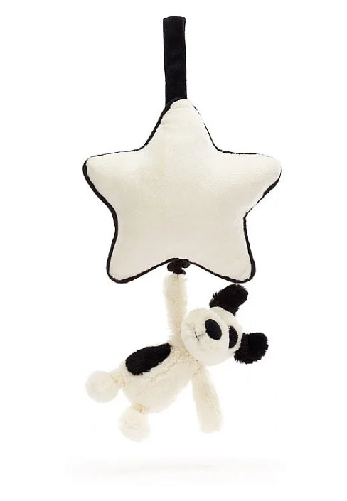 Bashful Black & Cream Puppy Musical Pull