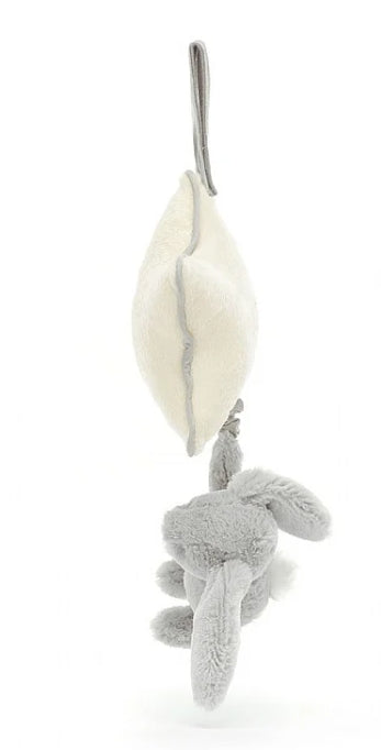 Bashful Grey Bunny Musical Pull