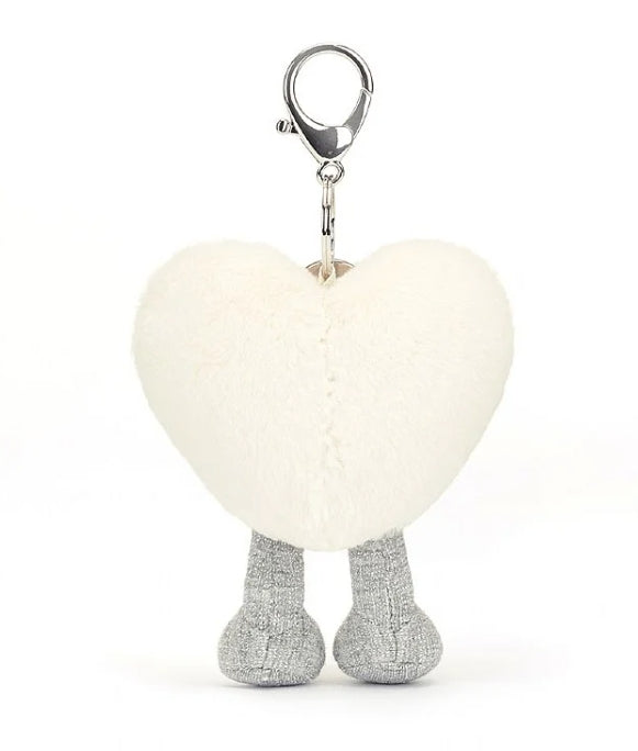 Amuseables Cream Heart Bag Charm