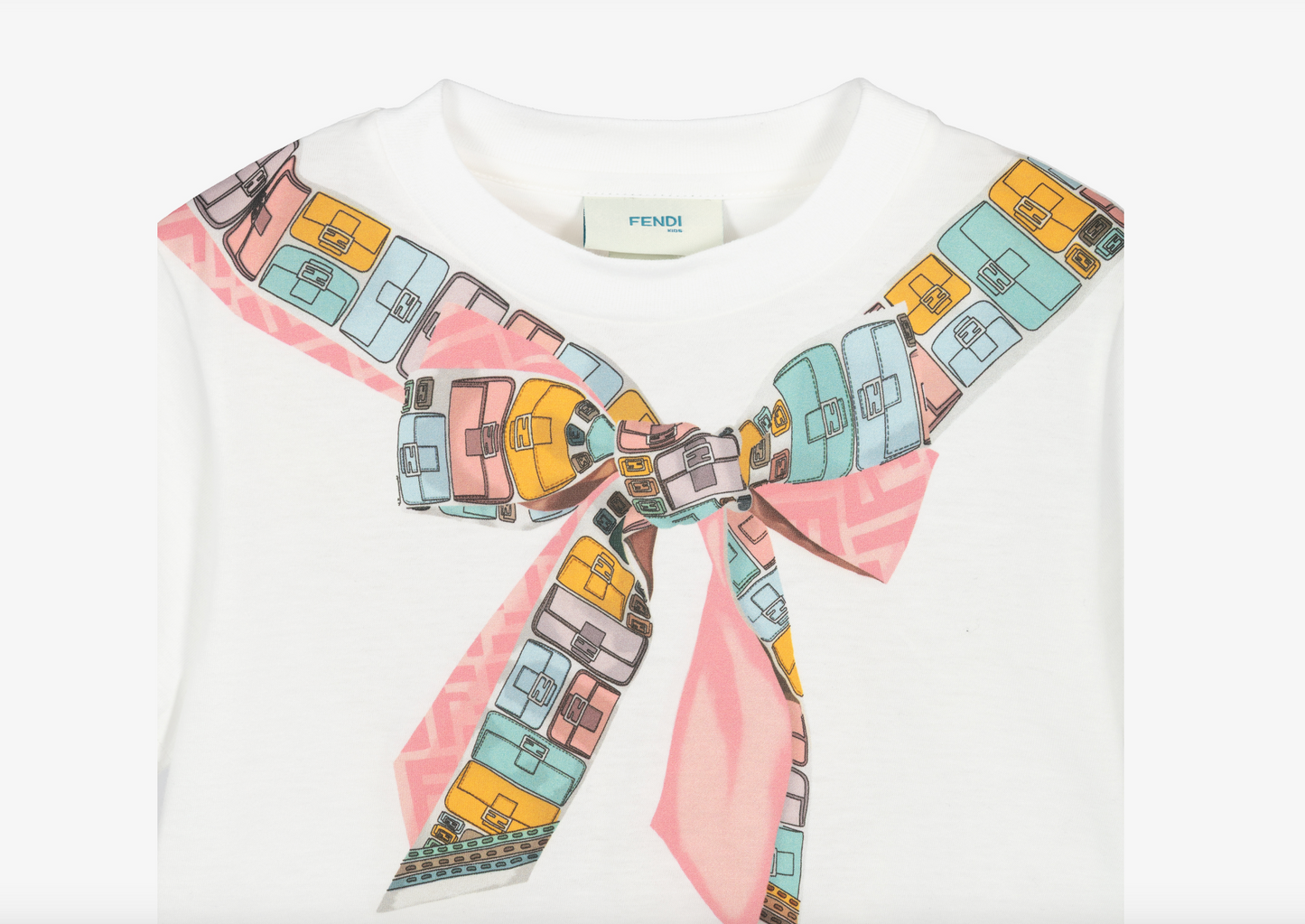 BABY GIRL SS TEE W FF BOW