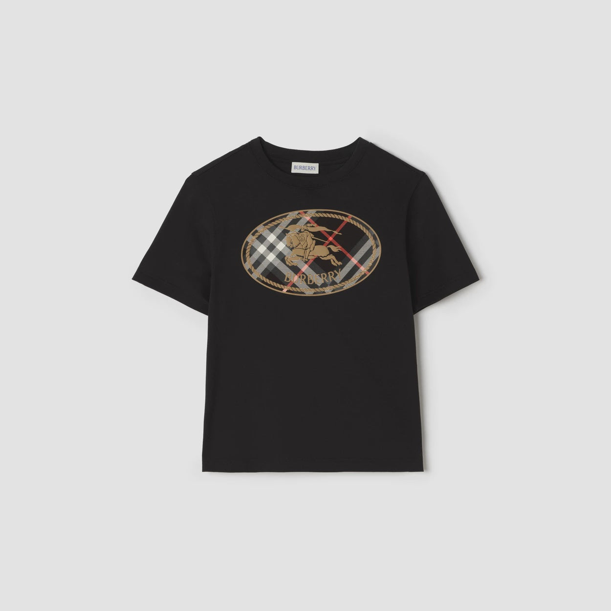 Check Knight Stamp Cotton T-shirt