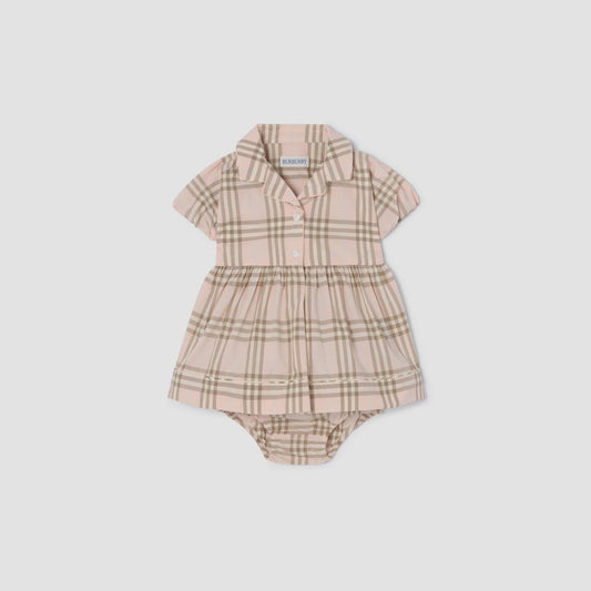 Check Cotton Dress with Bloomers 8126690