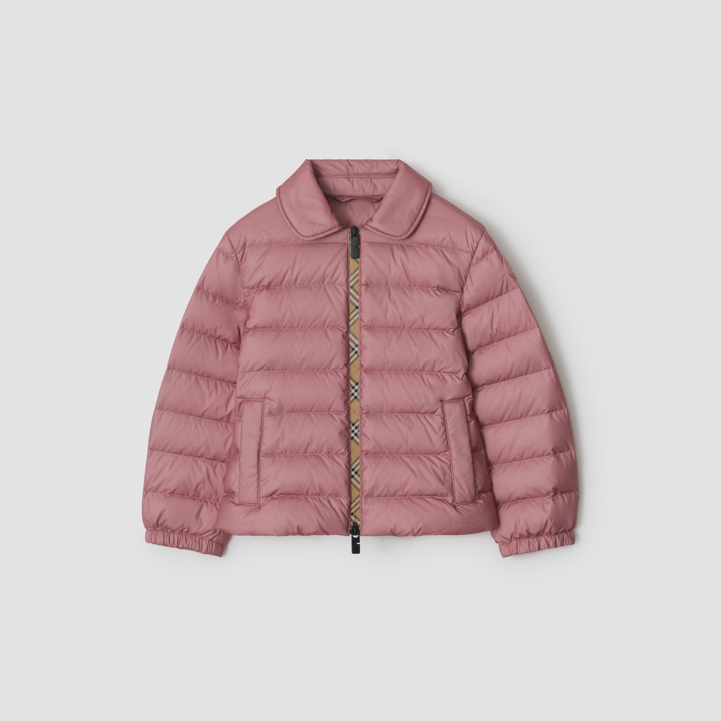 Checker-tape Nylon Puffer Jacket