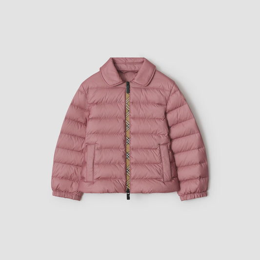 Checker-tape Nylon Puffer Jacket