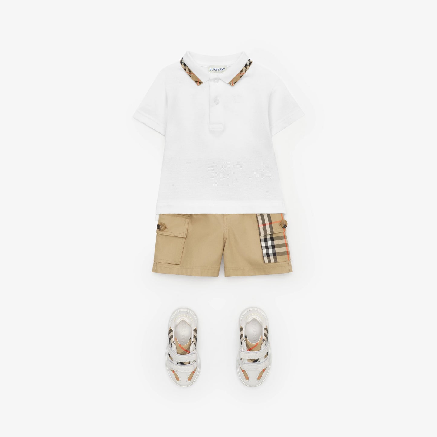 Check Collar Cotton Polo Shirt 8126808