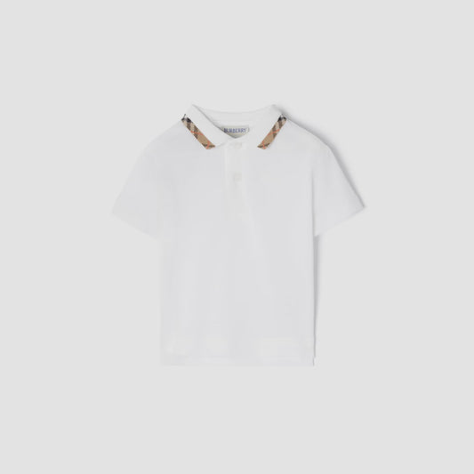 Check Collar Cotton Polo Shirt 8126808