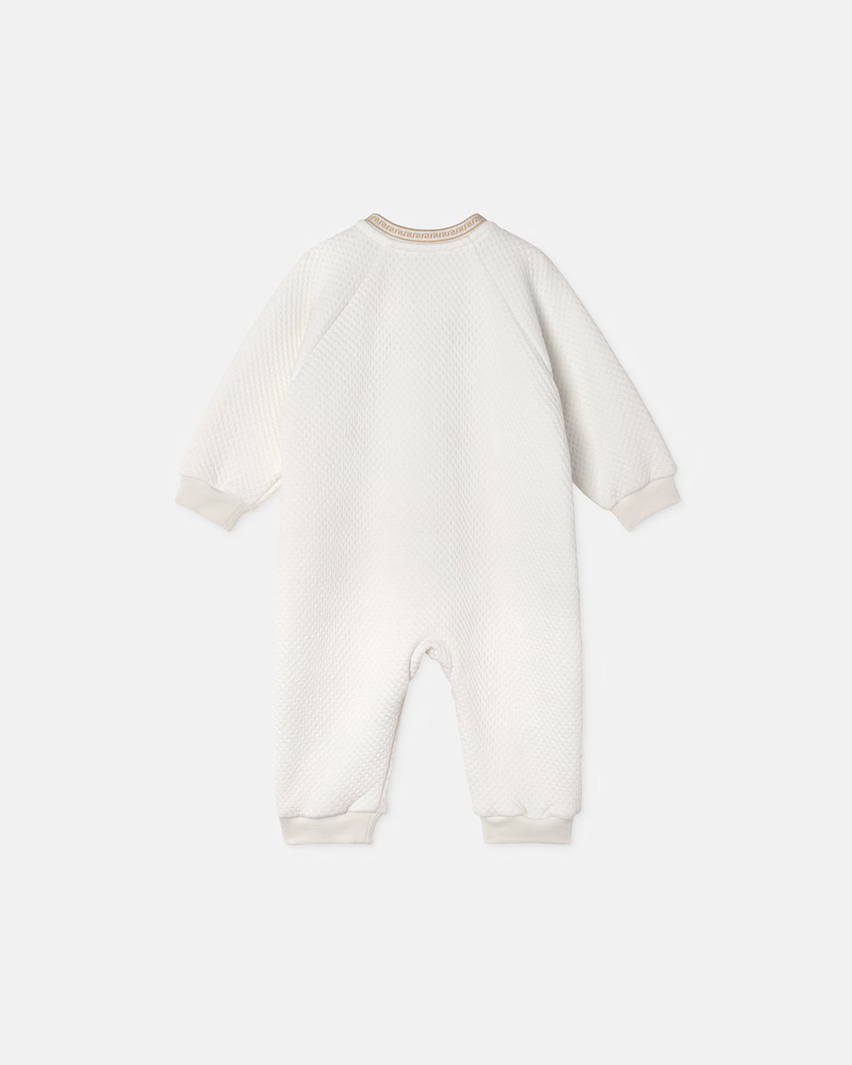 Baby Embroidered Matelassé Cotton-Jersey Sleepsuit