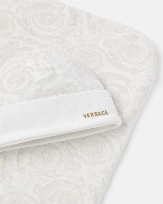 Baby Stretch Cotton-Jersey & Piqué Blanket Set