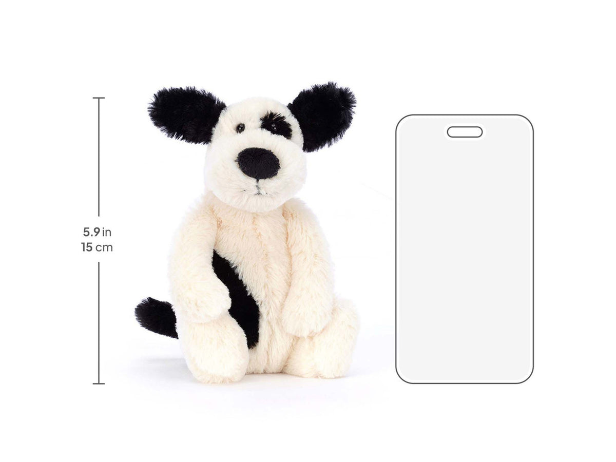 Bashful Rufferty Black & Cream Puppy Little