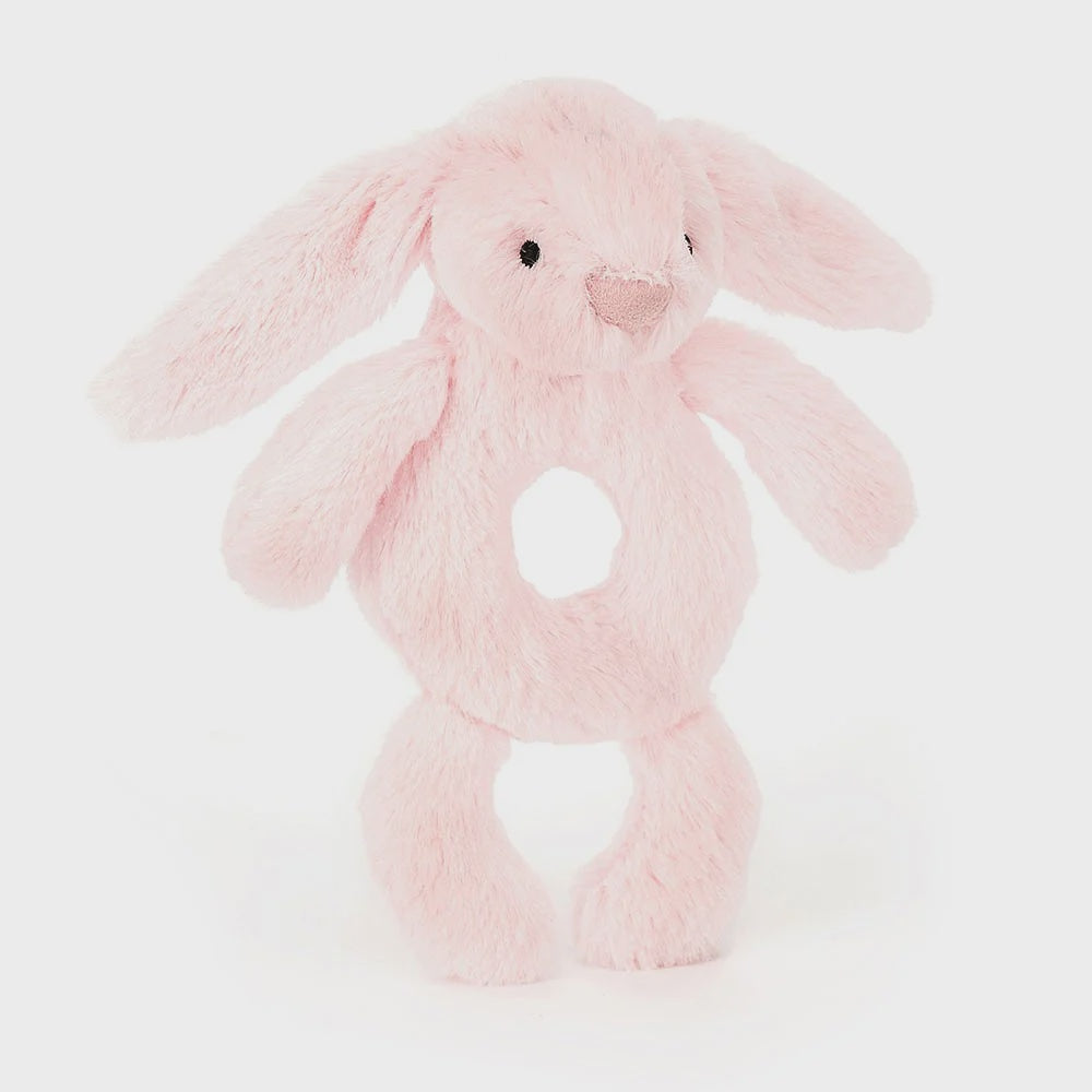 Bashful Pink Bunny Ring Rattle