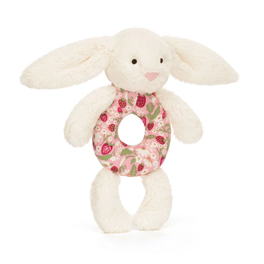 Blossom Cream Bunny 'Berry'Ring Rattle