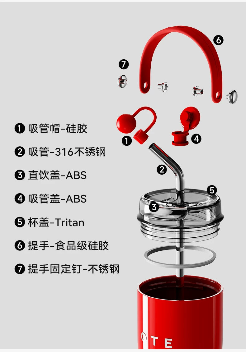 Ote Straw Cup with Handle 800ml