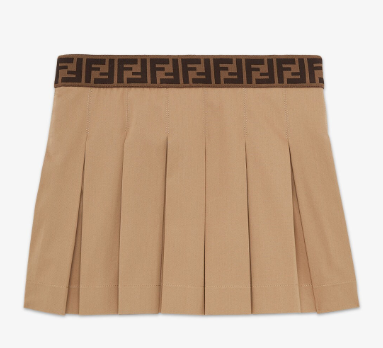 GIRL PLEATED SKIRT WITH ATTACHED POUCH