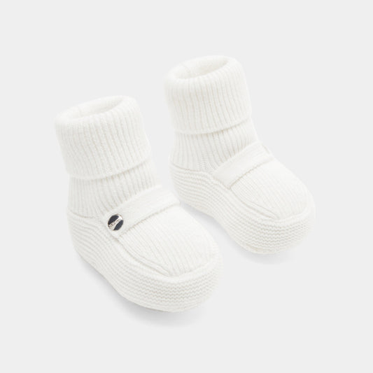Baby booties - jacadi soft white