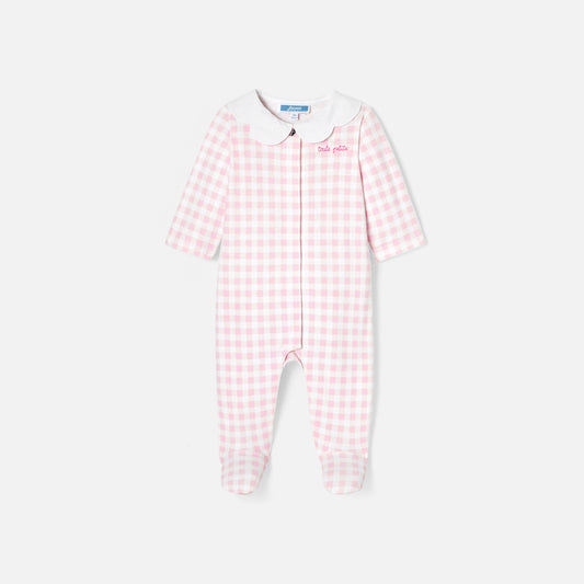 Baby girl gingham print pyjamas