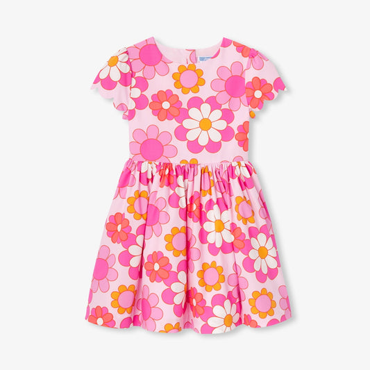 Girl floral dress - pink/multicolour