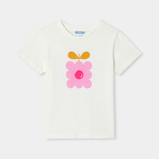 Girl jersey T-shirt - jacadi soft white
