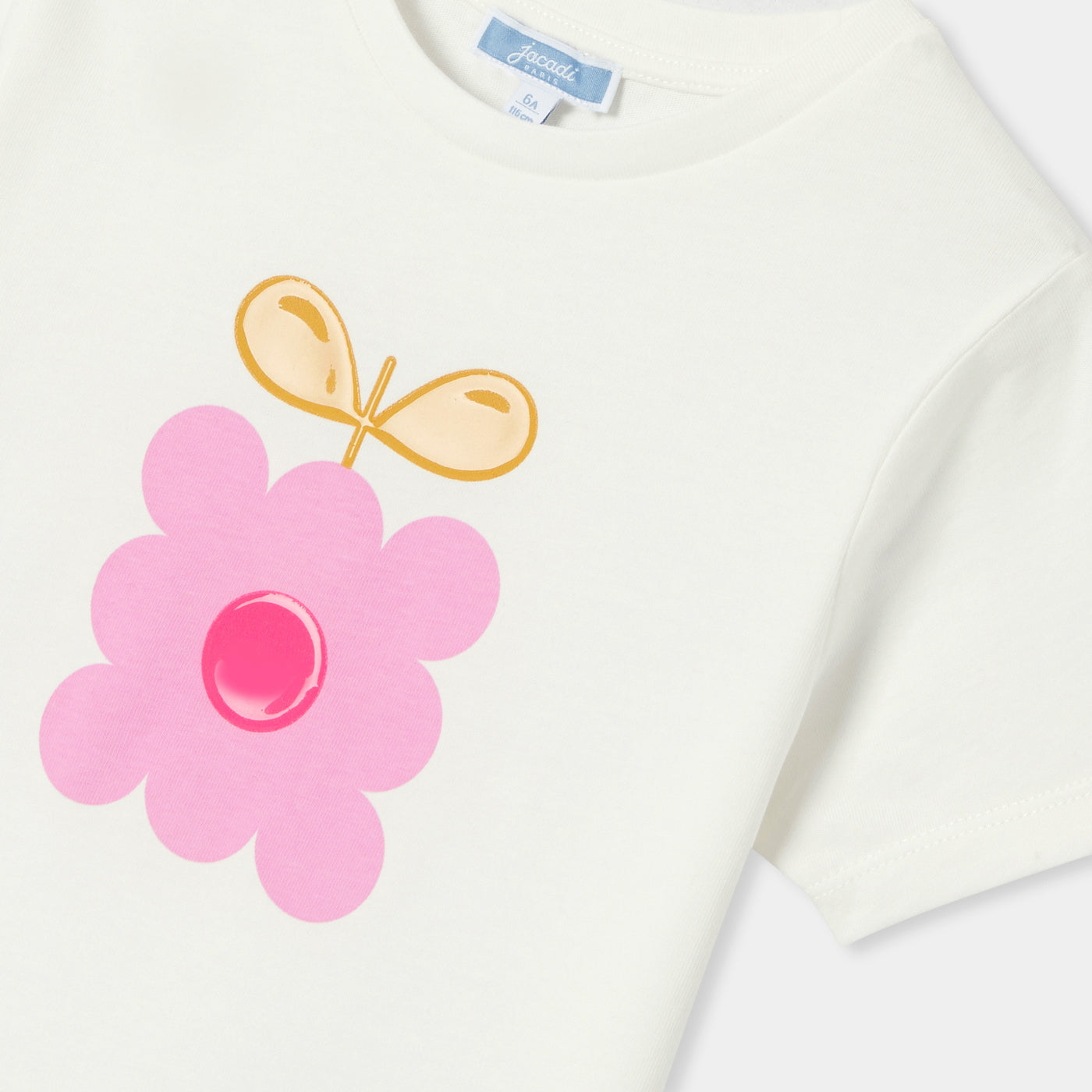 Girl jersey T-shirt - jacadi soft white