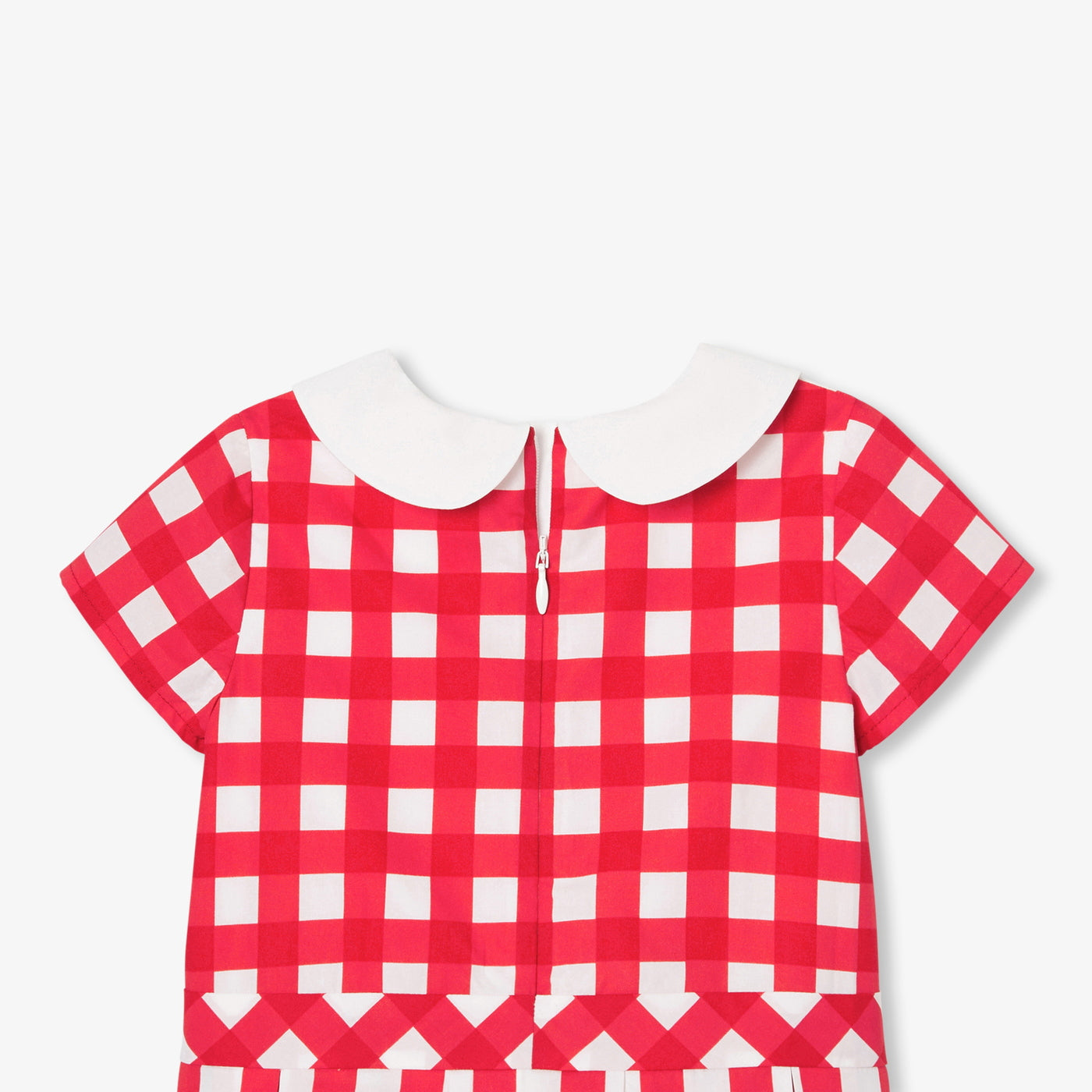 Baby girl Gingham dress - white/red