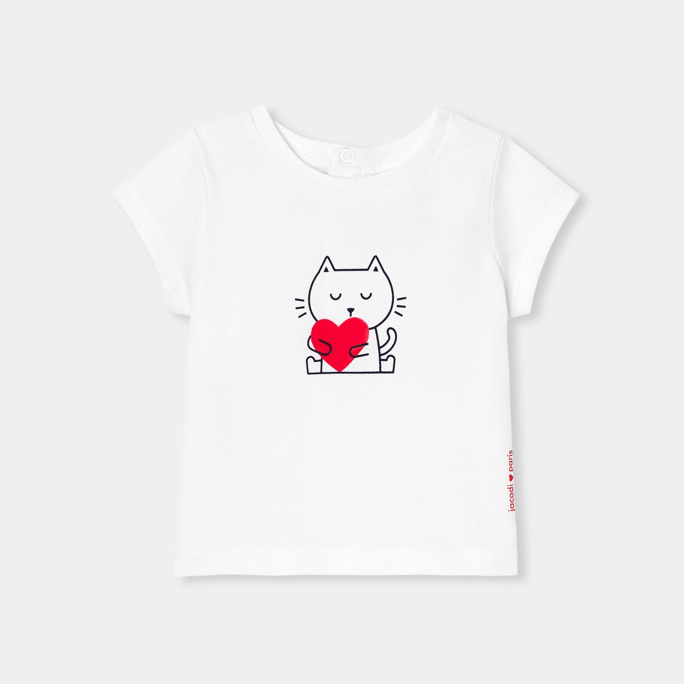 Baby girl cotton T-shirt - jacadi white