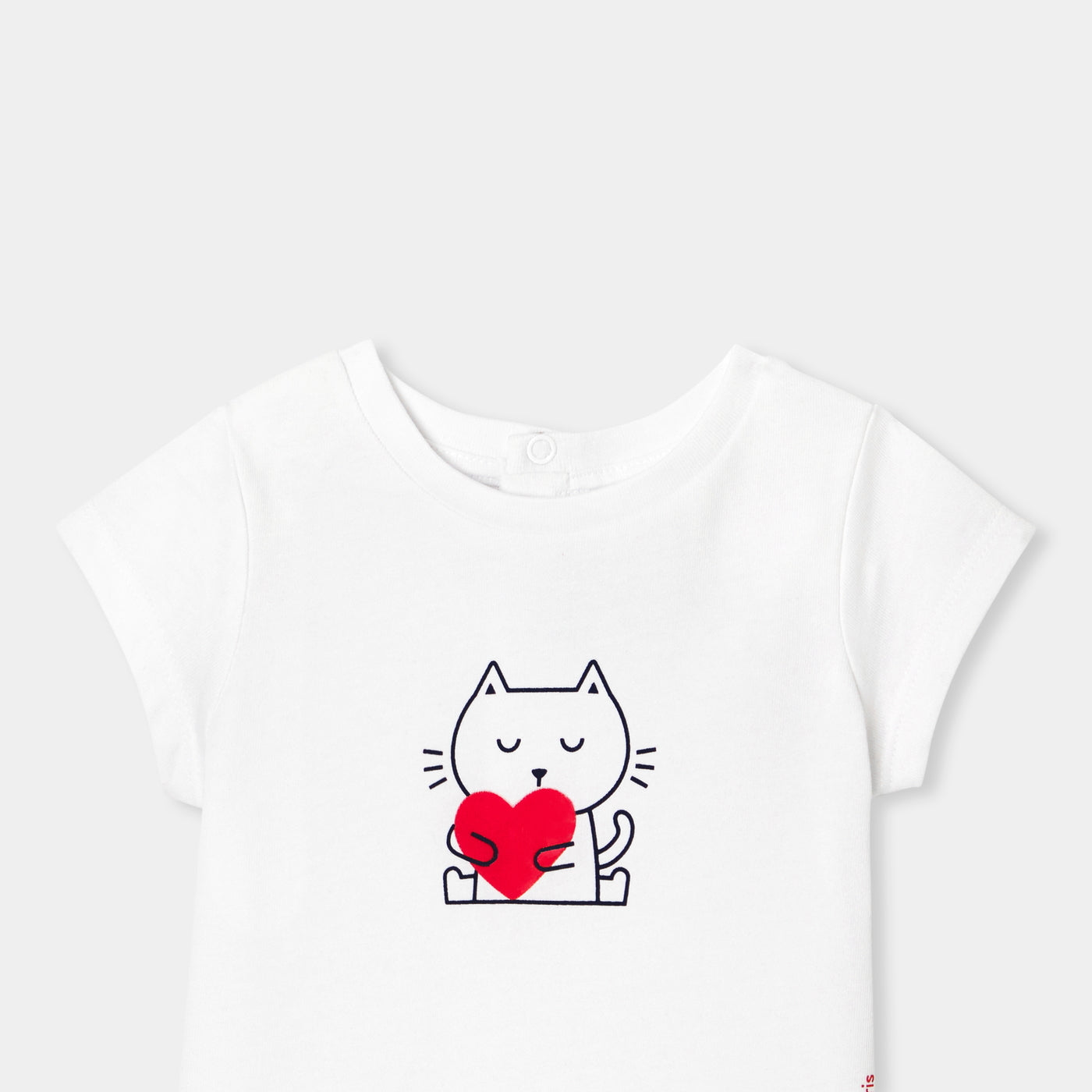 Baby girl cotton T-shirt - jacadi white